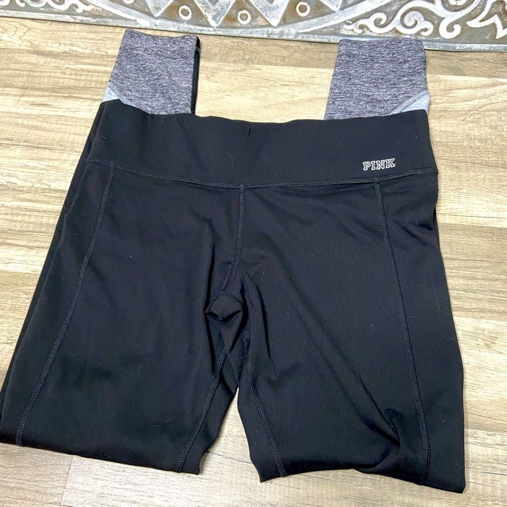 Pink Yoga Pants Gray Blocking Like New Size Small